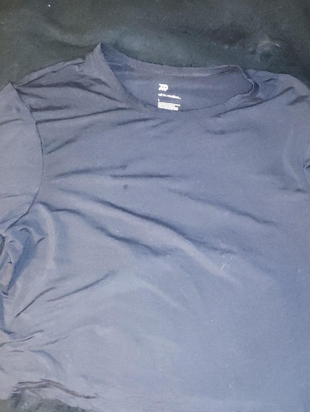 all in motion Men's Navy Short Sleeve Crew Tee